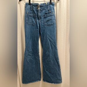 Anthropologie Blue Flare & Wide Leg Jeans